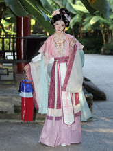 chinese wei jin dynasty women's pink hanfu dress - Jianxi Hanfu