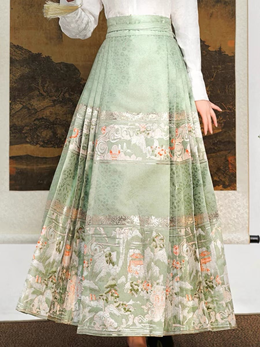 Great Chinese Hanfu Mamian Skirt - Jianxi Hanfu