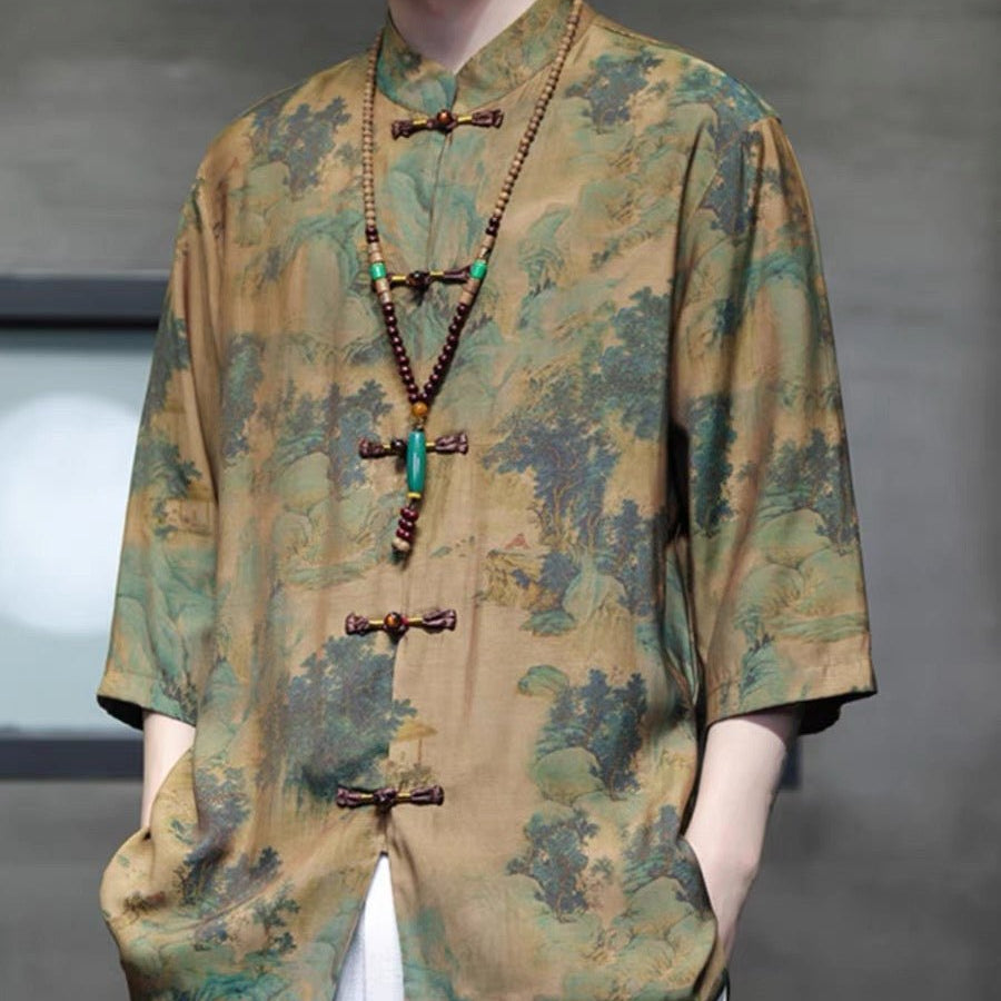 green tang suit chinese clothes-Jianxi Hanfu