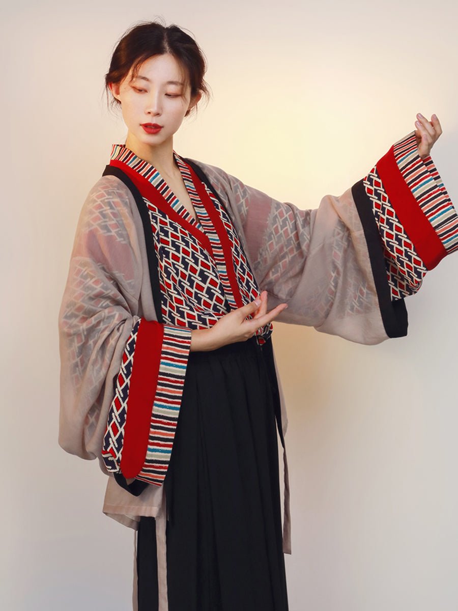 red ru shirt Chinese women's hanfu northern wei dynasty clothing - Jianxi Hanfu
