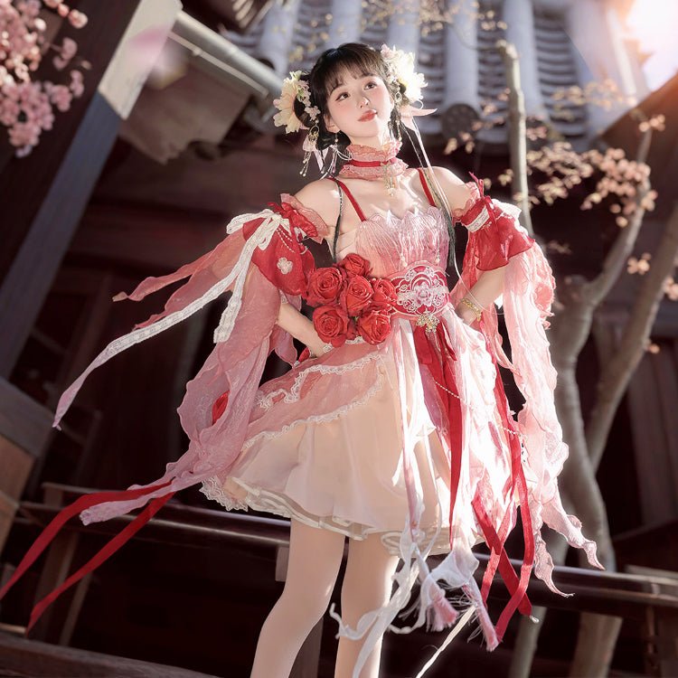chinese fairy pink qi lolita dresses - Jianxi Hanfu