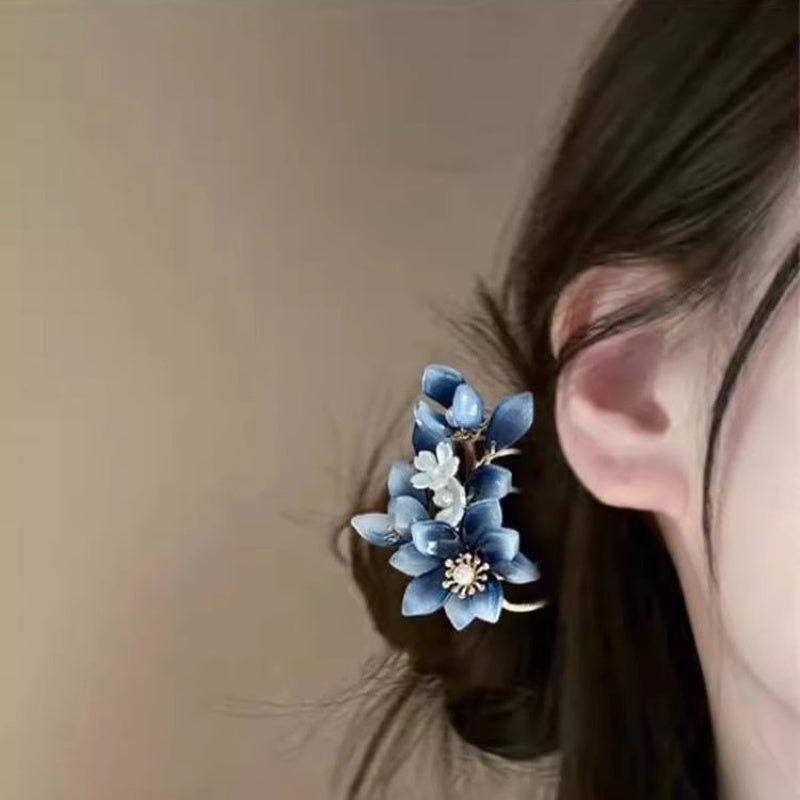 Hanfu Accessory New Chinese - Style Floral Hairpin - Jianxi Hanfu