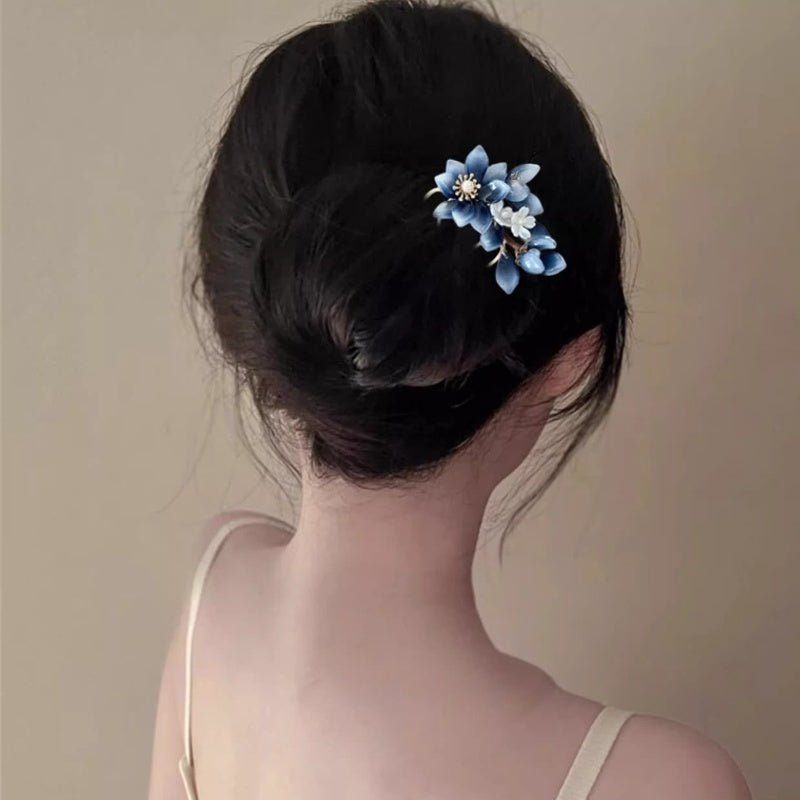 Hanfu Accessory New Chinese - Style Floral Hairpin - Jianxi Hanfu