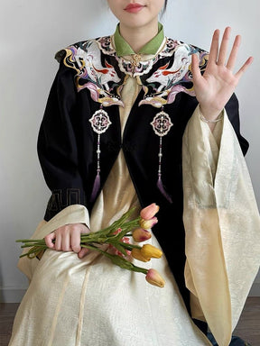 purple dress Embroidered Yunjian Fox - Jianxi Hanfu