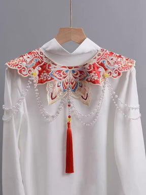 Hanfu girls Embroidered Yunjian Pearl Lotus - Jianxi Hanfu