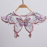 Hanfu Mamian Skirt Embroidered Yunjian - Purple Butterfly - Jianxi Hanfu
