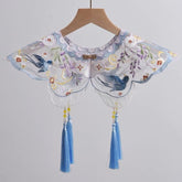 Hanfu Mamian Skirt Embroidered Yunjian Swallow - Jianxi Hanfu