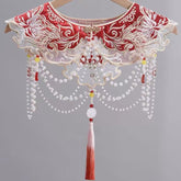 Hanfu Mamian Skirt Yunjian cloud collar Wedding - Pearl - Jianxi Hanfu