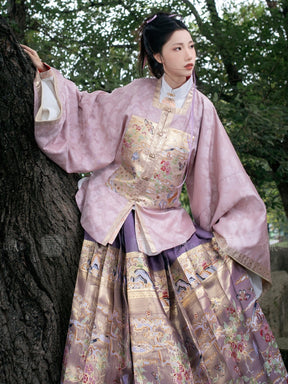 Purple mamian skirt women's clothing-Jianxi Hanfu