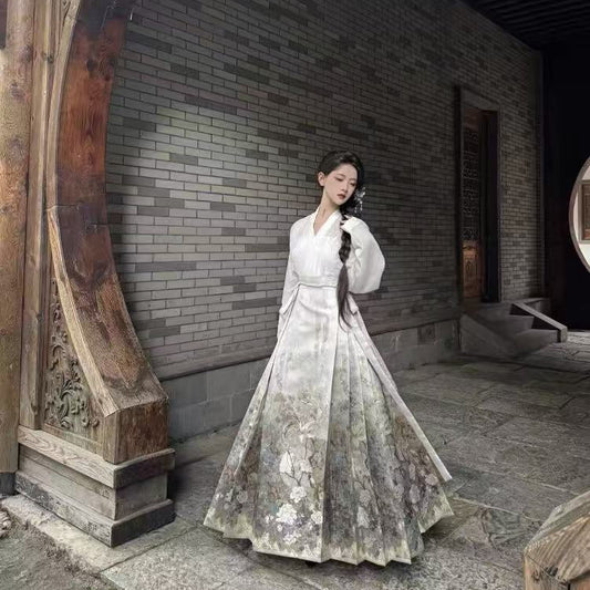 High - end Hanfu Mamian Skirt - Hua Juan - Jianxi Hanfu
