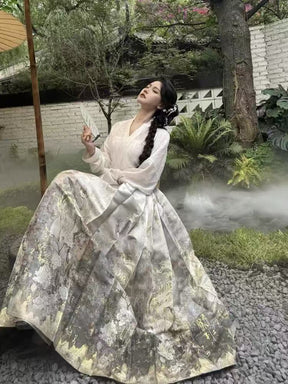 High - end Hanfu Mamian Skirt - Hua Juan - Jianxi Hanfu