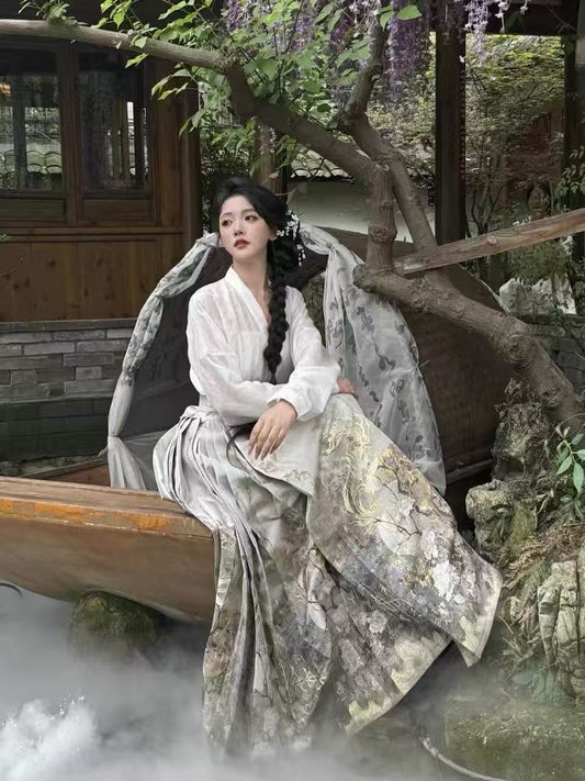 High - end Hanfu Mamian Skirt - Hua Juan - Jianxi Hanfu