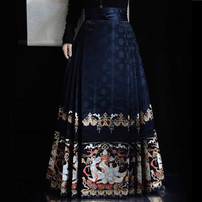 High - end Hanfu Mamian Skirt - Jiu Wei Hu - Jianxi Hanfu