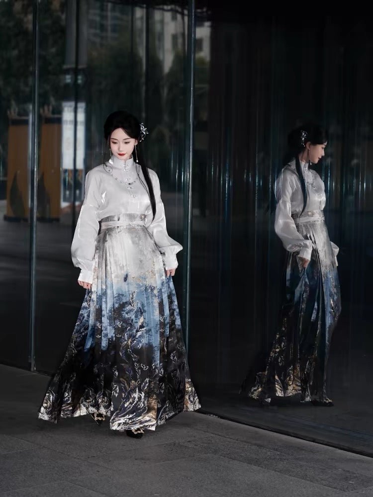 High - end Hanfu Mamian Skirt - Mu Yu Ni Chang - Jianxi Hanfu