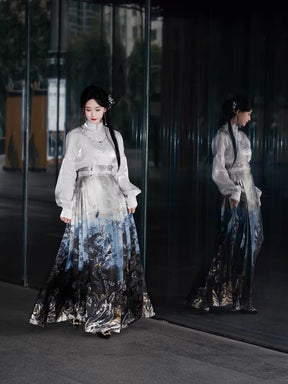 High - end Hanfu Mamian Skirt - Mu Yu Ni Chang - Jianxi Hanfu