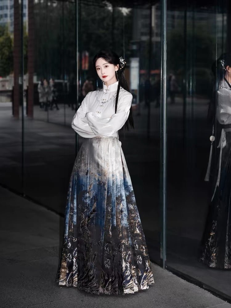 High - end Hanfu Mamian Skirt - Mu Yu Ni Chang - Jianxi Hanfu