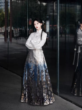 High - end Hanfu Mamian Skirt - Mu Yu Ni Chang - Jianxi Hanfu