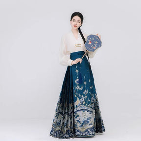 Girl's spring Hanfu Women's dress ming clothes-Jianxi Hanfu