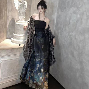 High - end Hanfu Mamian Skirt - Qing Ran - Jianxi Hanfu