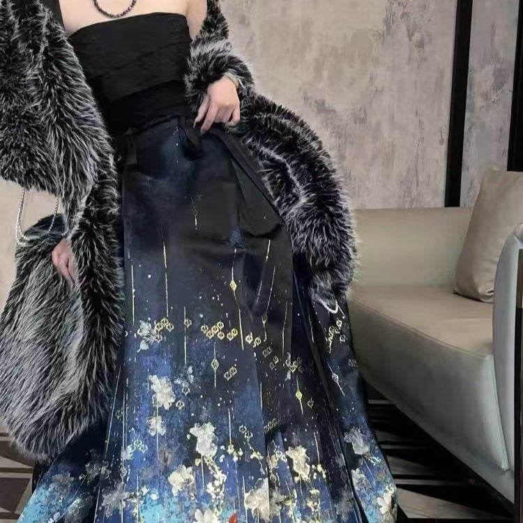 High - end Hanfu Mamian Skirt - Qing Ran - Jianxi Hanfu