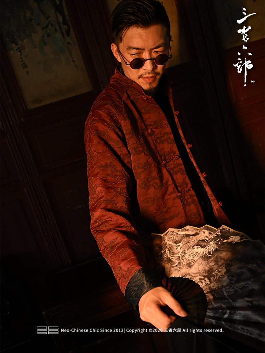 chinese costume men's hanfu red tang suit - Jianxi Hanfu