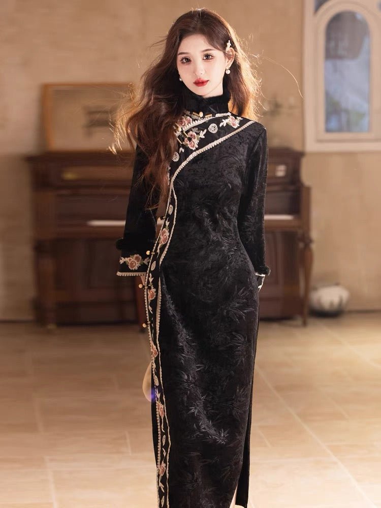 High - end Vintage Qipao - Jianxi Hanfu