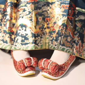 Red female shoes chinese shoes hanfu shoes wedding shoes-Jianxi Hanfu