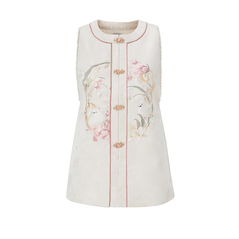 white vest hanfu dress autumn clothing-Jianxi Hanfu