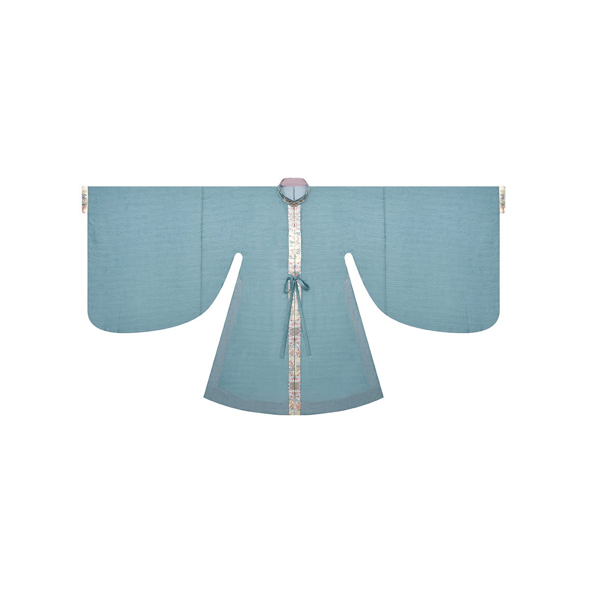 blue changshan hanfu dress ming dynasty girls clothes-Jianxi Hanfu