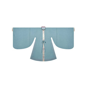 blue changshan hanfu dress ming dynasty girls clothes-Jianxi Hanfu