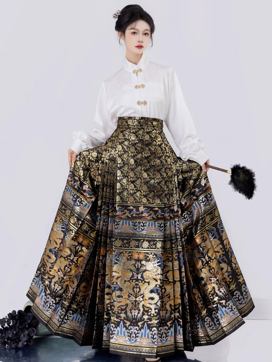 chinese women hanfu ming dynasy mamian skirt-Jianxi Hanfu