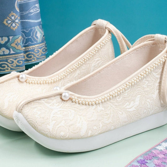 women hanfu shoes yellow shoes-Jianxi Hanfu