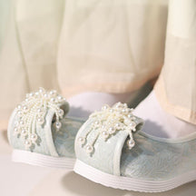 Blue hanfu shoes song dynasty shoes-Jianxi Hanfu