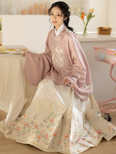 pink hanfu dress mamian skirt ming dynasty-Jianxi Hanfu