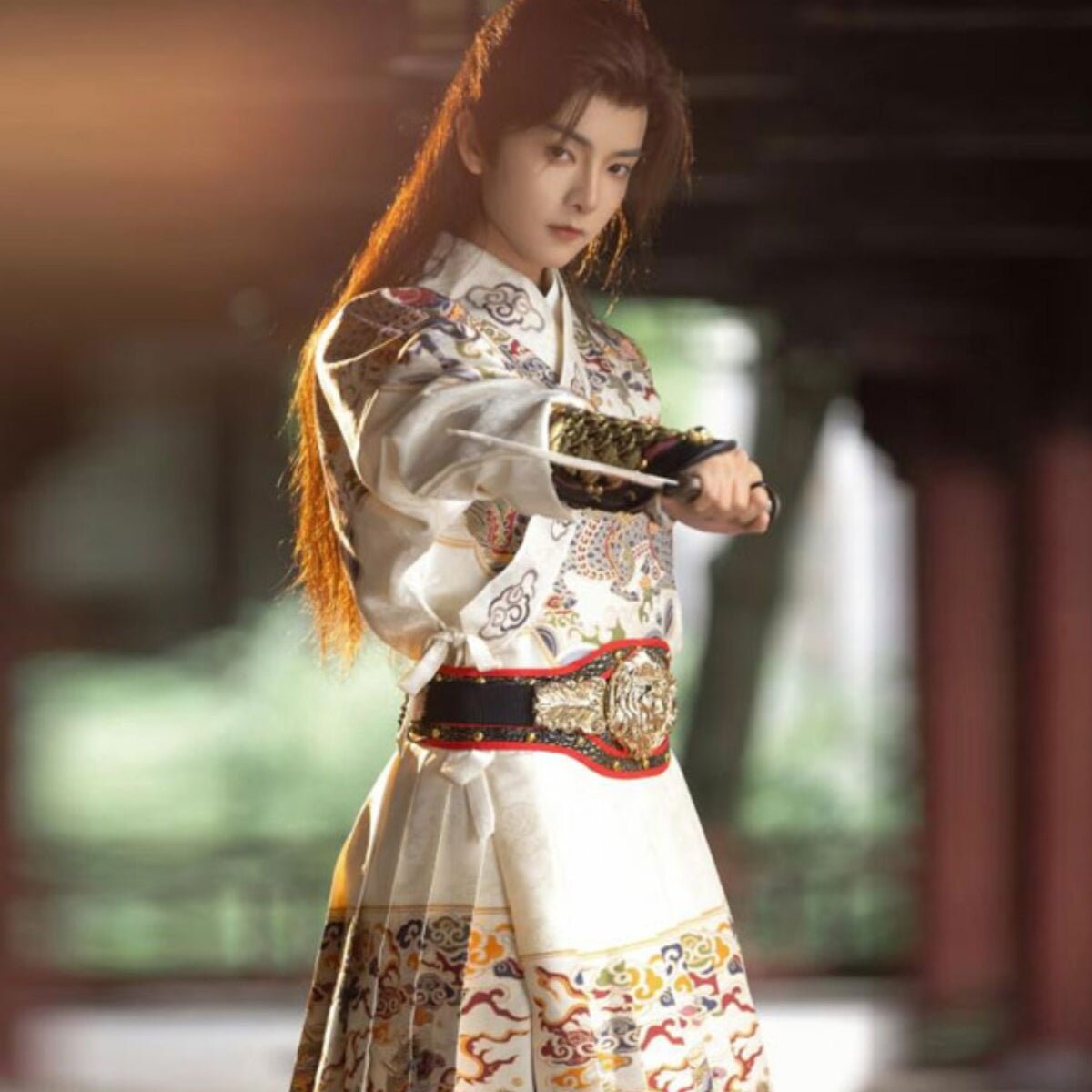 chinese ming dynasty Imperial guards clothes white hanfu - Jianxi Hanfu
