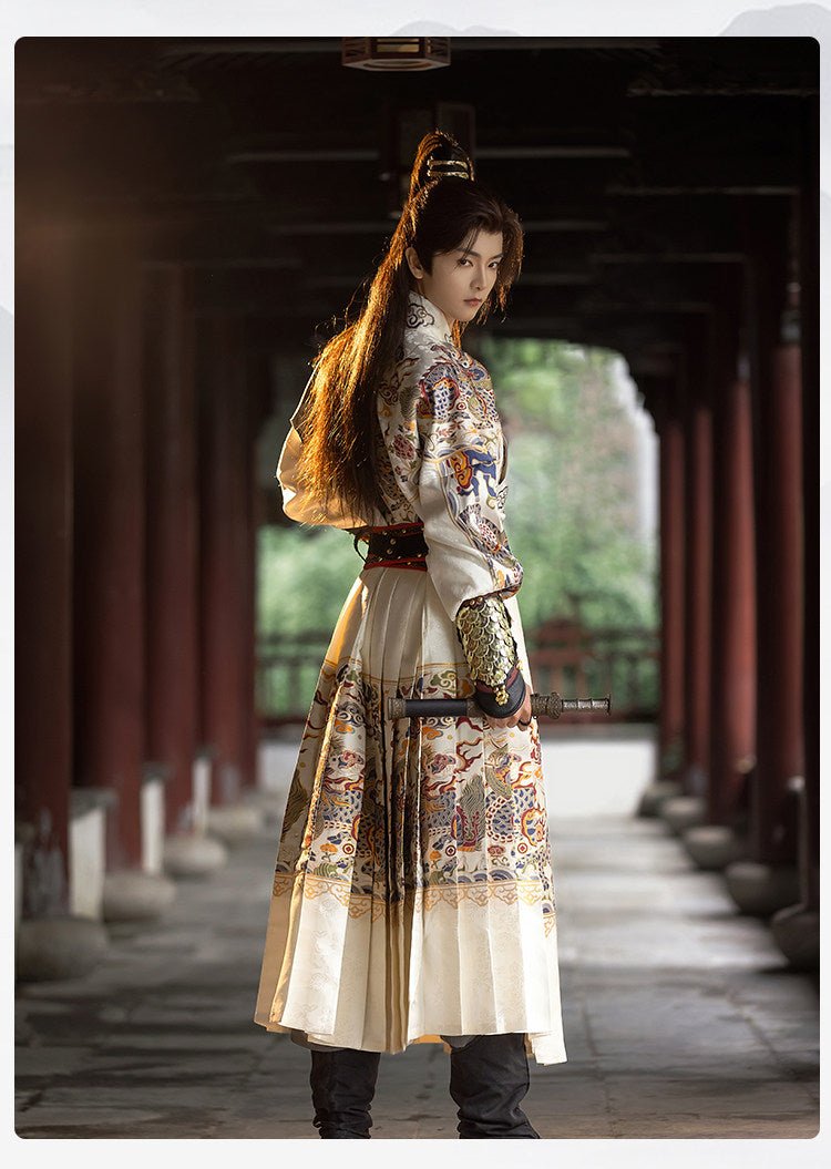chinese style Imperial guards clothes white hanfu - Jianxi Hanfu