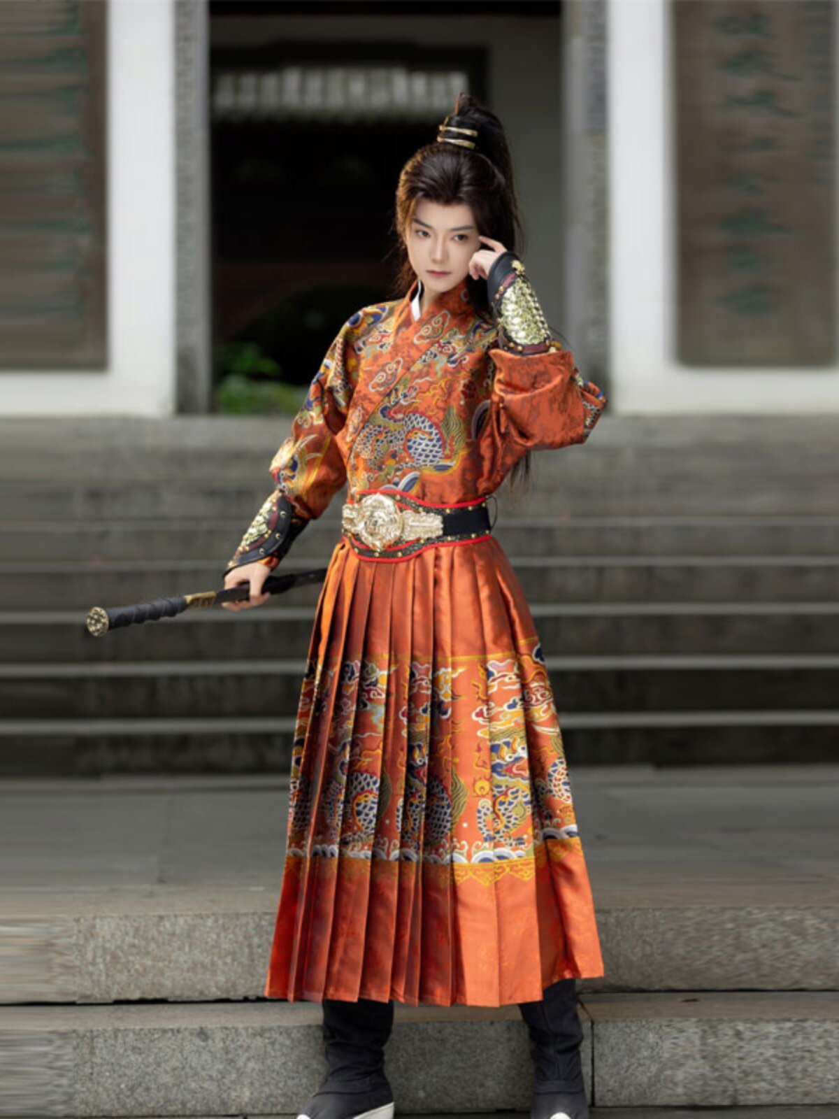 chinese ming dynasty Imperial guards clothes red feiyufu - Jianxi Hanfu