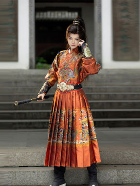 chinese ming dynasty Imperial guards clothes red feiyufu - Jianxi Hanfu