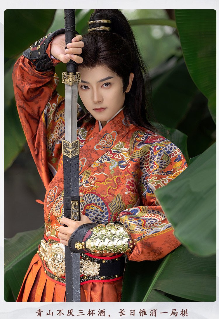chinese ming dynasty Imperial guards clothes red hanfu - Jianxi Hanfu