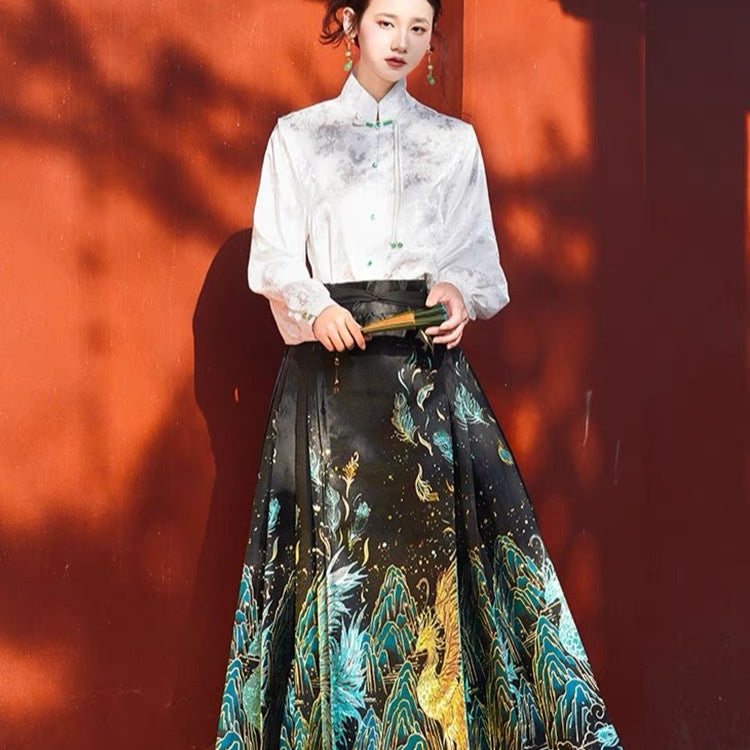 women's Clothes Girls' Hanfu Mamian Skirt - Jianxi Hanfu