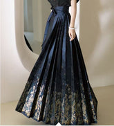 blue mamianqun summer dress-Jianxi Hanfu