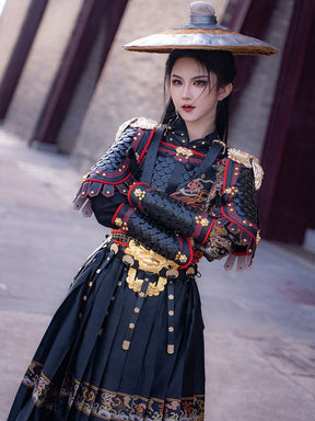 chinese ming dynasty men's hanfu police clothes black feiyufu robe - Jianxi Hanfu