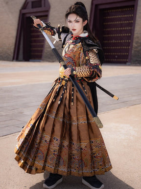 chinese ming dynasty men's hanfu police clothes gold feiyufu - Jianxi Hanfu