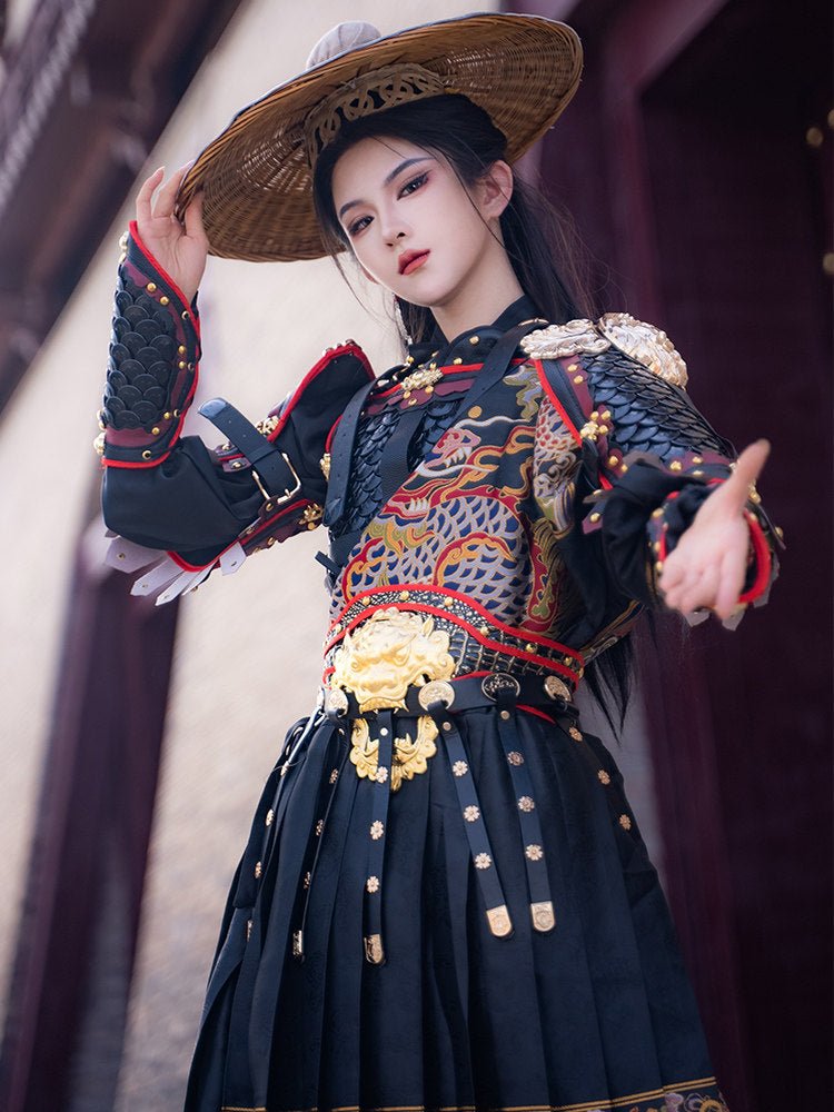 chinese ming dynasty men's hanfu police clothes black feiyufu - Jianxi Hanfu