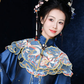 ming dynasty women's hanfu yunjian mamianqun skirt cloud collar - Jianxi Hanfu