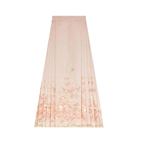 Chinese pink mamianqun skirt - Jianxi Hanfu