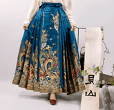 women's hanfu blue mamian skirt - Jianxi hanfu