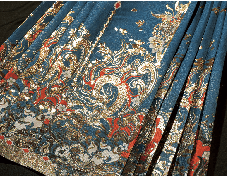 ming dynasty blue mamainqun skirt - Jianxi Hanfu