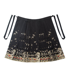 ming dynasty clothing black mamian skirt-Jianxi Hanfu