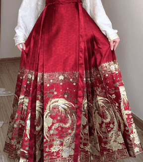 red wedding dress mamianqun - Jianxi Hanfu